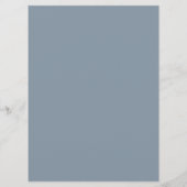 Hochzeitsmenü | Aquarellfarben, blau, floralblau Menükarte (Rückseite)