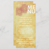 Hochzeitsmenü Asiatische gelbe Golds Menükarte (Vorne/Hinten)