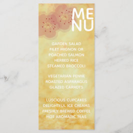 Hochzeitsmenü Asiatische gelbe Golds Menükarte