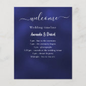 Hochzeitsmenü blau weiß (Vorderseite)