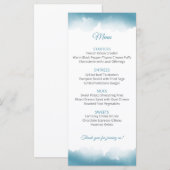 Hochzeitsmenü Blue Sky Menükarte (Vorne/Hinten)