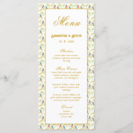 Hochzeitsmenü Bluebirds Menükarte