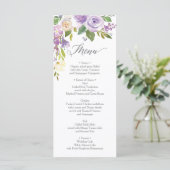 Hochzeitsmenü - Brautparty Menu - Darling Flora Menükarte (Stehend Vorderseite)