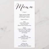 Hochzeitsmenü - Brautparty Menu - rustikal Menükarte (Vorderseite)