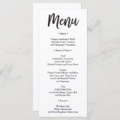 Hochzeitsmenü - Brautparty Menu - Sweet Menükarte (Vorne/Hinten)