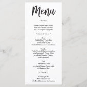 Hochzeitsmenü - Brautparty Menu - Sweet Menükarte (Vorderseite)