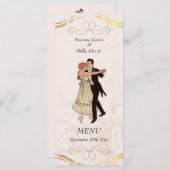 Hochzeitsmenü der 1920er Jahre Menükarte (Vorne/Hinten)