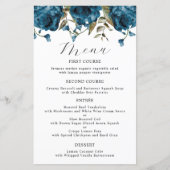 Hochzeitsmenü der Blue Peony Blume (Vorderseite)