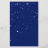 Hochzeitsmenü der botanischen Blume Dark Blue und (Rückseite)