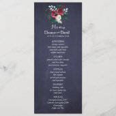 Hochzeitsmenü der Botanischen Marine im Winter Menükarte (Vorderseite)