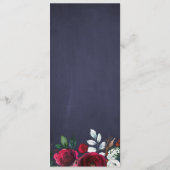 Hochzeitsmenü der Botanischen Marine im Winter Menükarte (Rückseite)