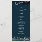 Hochzeitsmenü der eleganten blauen Galaxie Programm (Rückseite)