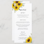 Hochzeitsmenü der eleganten Sonnenblumen Programm (Vorne/Hinten)