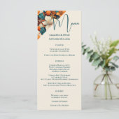 Hochzeitsmenü der eleganten tropischen Blume (Stehend Vorderseite)