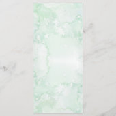 Hochzeitsmenü der geometrischen Blumengrün Menükarte (Rückseite)