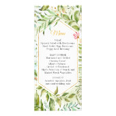 Hochzeitsmenü der geometrischen rosa grünen Goldbo Werbekarte (Vorne)