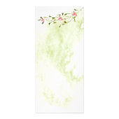 Hochzeitsmenü der geometrischen rosa grünen Goldbo Werbekarte (Hinten)