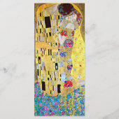 Hochzeitsmenü; Der Kuss von Gustav Klimt Menükarte (Rückseite)