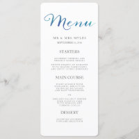 Hochzeitsmenü der Liebe pur / Ozeanblau