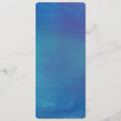 Hochzeitsmenü der Liebe pur / Ozeanblau Menükarte (Rückseite)