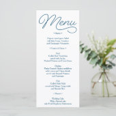 Hochzeitsmenü der Marine - Brautparty Menu - Belie Menükarte (Stehend Vorderseite)