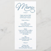 Hochzeitsmenü der Marine - Brautparty Menu - Belie Menükarte (Vorderseite)