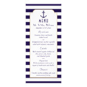 Hochzeitsmenü der Nautischen Marine und des Weißst Werbekarte (Vorne)