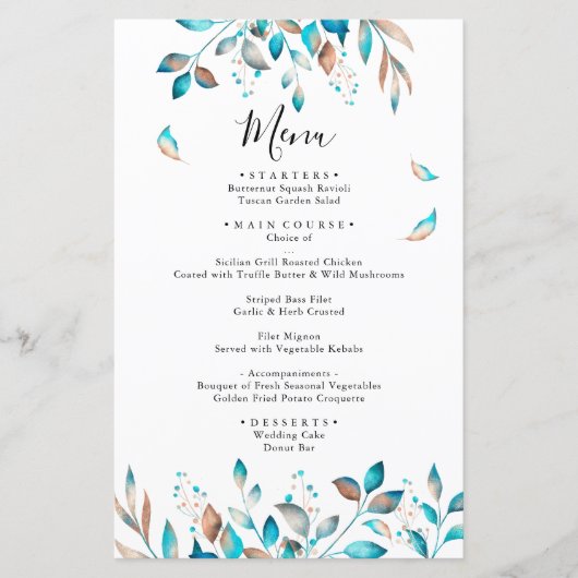 Hochzeitsmenü der Navy (Vorderseite)