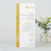 Hochzeitsmenü der Oak-Blätter im Herbst Menükarte (Stehend Vorderseite)