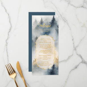 Hochzeitsmenü der Rosenblauen Pinienwälder Menükarte
