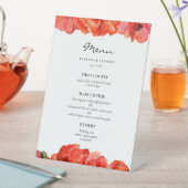 Hochzeitsmenü der Roten Popper Sockelschild (In Situ)