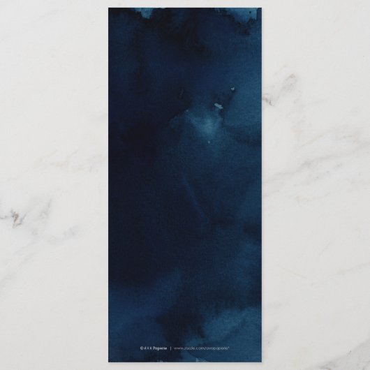 Hochzeitsmenü der rustikalen Hochzeitskalligrafie Menükarte (Rückseite)