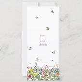 Hochzeitsmenü der Wildblume (Rückseite)