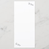 Hochzeitsmenü der Wildblume Programm (Rückseite)