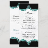 Hochzeitsmenü des Aqua Menükarte (Vorne/Hinten)