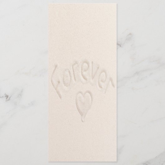 Hochzeitsmenü des Blue Ocean Beach Menükarte (Rückseite)