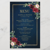 Hochzeitsmenü des geometrischen Hochzeitsmenüs der (Vorderseite)