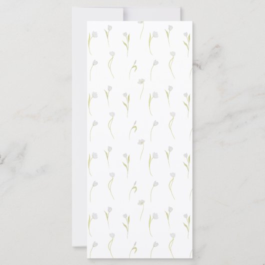 Hochzeitsmenü des Olive Green Floral Garden (Rückseite)