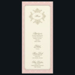 {Hochzeitsmenü des Vintagen Gitters} Menükarte<br><div class="desc">Vintage inspirierte Hochzeitsmenükarte.</div>