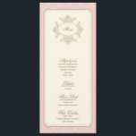 {Hochzeitsmenü des Vintagen Gitters} Menükarte<br><div class="desc">Vintage inspirierte Hochzeitsmenükarte.</div>