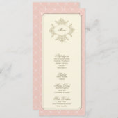 {Hochzeitsmenü des Vintagen Gitters} Menükarte (Vorne/Hinten)