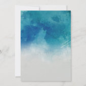 Hochzeitsmenü des Watercolor Ocean Beach Einladung (Rückseite)