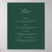 Hochzeitsmenü Drink Sign Empfang Poster (Vorne)