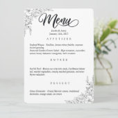 Hochzeitsmenü Einladung (Stehend Vorderseite)