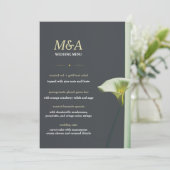 Hochzeitsmenü Einladung (Stehend Vorderseite)