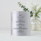 Hochzeitsmenü - elegante Glaswand (Stehend Vorderseite)