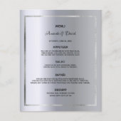Hochzeitsmenü - elegante Glaswand (Vorderseite)