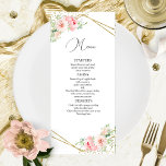 Hochzeitsmenü Elegantes geometrisches Rostflor Menükarte<br><div class="desc">Eine schicke Kalligraphy Wedding Menu Card. I do offer a free customisation service,  if you have any anfragen or special requests,  please feel free to contact me.</div>
