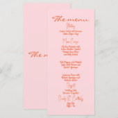 Hochzeitsmenü – Farbige Whimsical Vintage Menükarte (Vorne/Hinten)