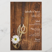 Hochzeitsmenü für Daisy und Horse Bit Country West (Vorderseite)